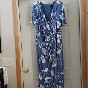 Blue dress with white flowers